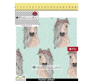 Jersey - Frl. von Julie Pferd mit Blumenkranz mint